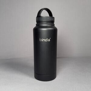 BINDLE Black Stainless Steel Water Battle 24oz Insulated Built in Storage Bottom